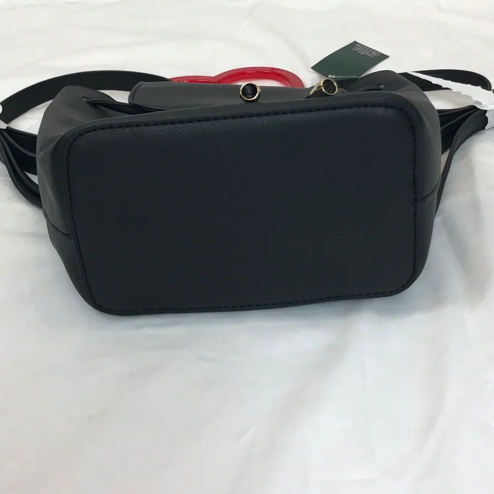 Wild Fable Black Backpack with Red Heart Handle